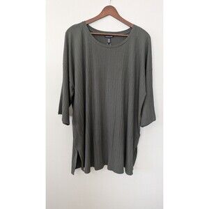 Eileen Fisher Olive Green Tunic Top